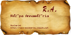 Répa Annamária névjegykártya